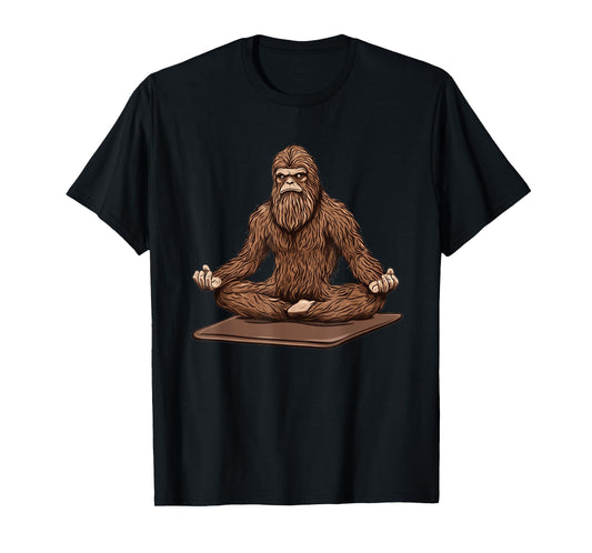 Sasquatch Using a Yoga Mat T-Shirt
