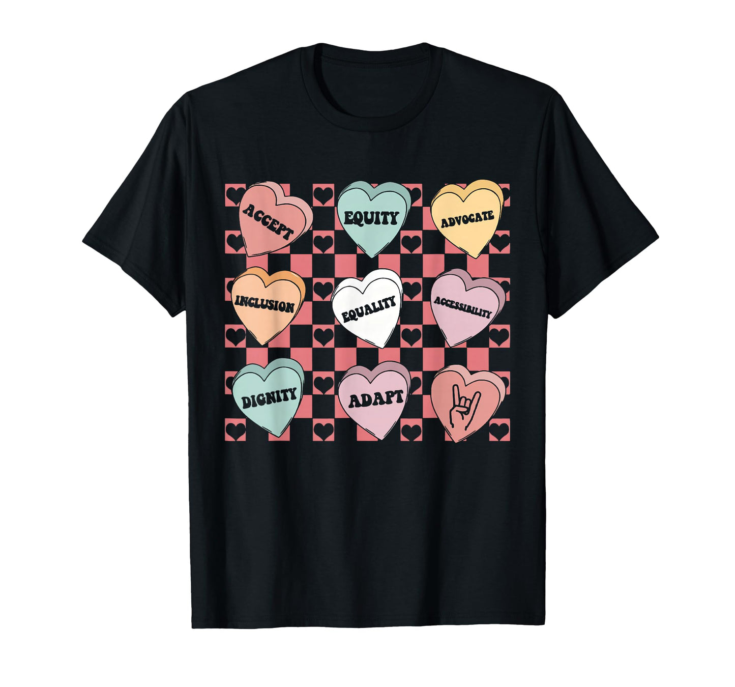 Special Education Teacher Heart Candy Valentines Autism T-Shirt