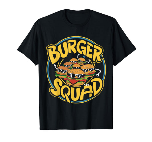 Burger Squad Funny Cheeseburger Lover Food Hamburger Crew T-Shirt