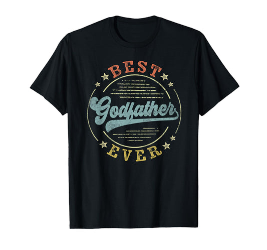 Best Godfather Ever Father's Day Godfather Gifts Emblem T-Shirt
