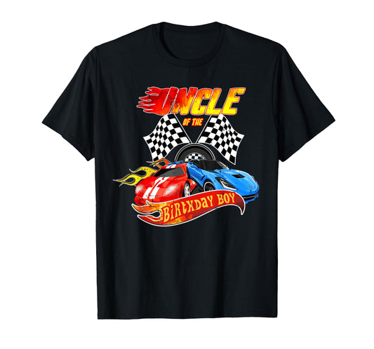 Uncle Of The Birthday Boy Race Car Birthday Party Racing T-Shirt