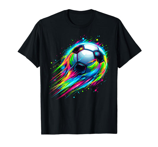 Soccer Colorful Tie Dye Soccer Ball T-Shirt