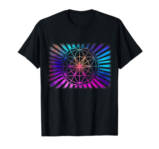 Sacred Geometry Geometric Flower Of Life T-Shirt