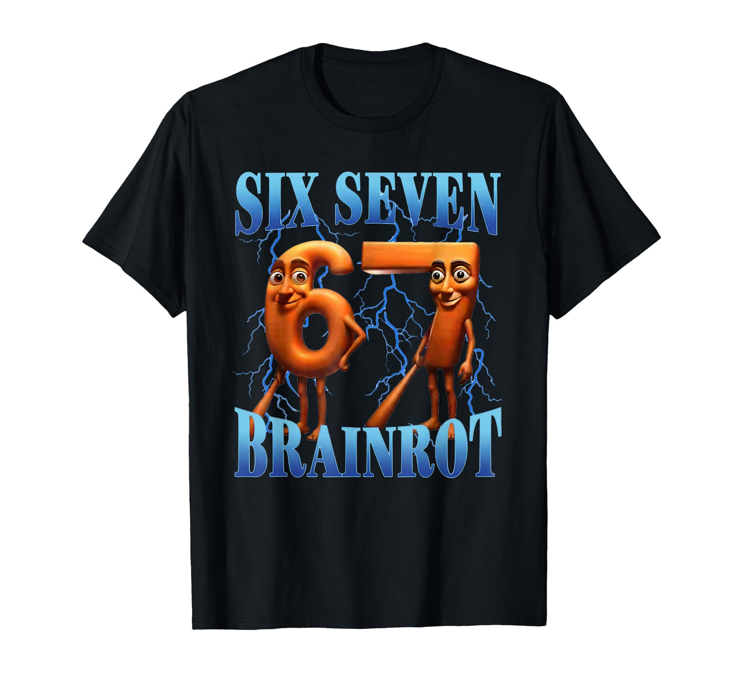 Funny 67 Meme Italian Brainrot Tung Tung Sahur Six Seven T-Shirt