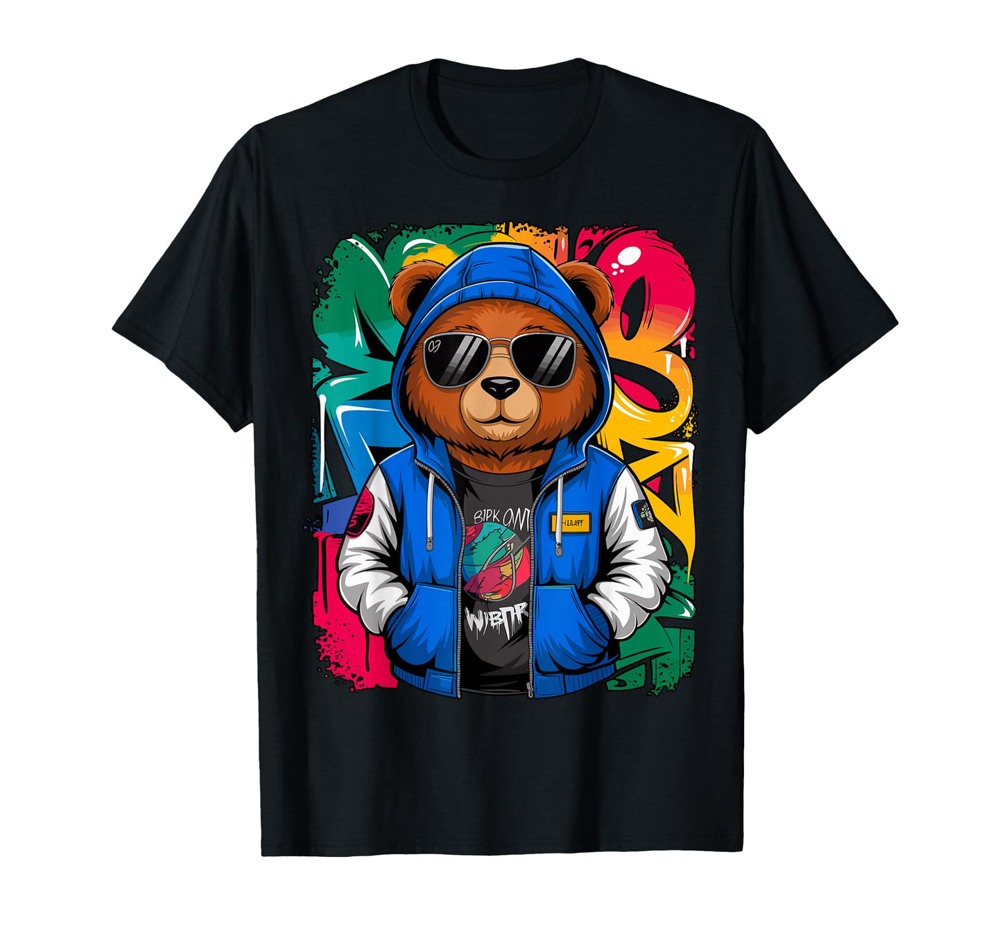 Hip Hop Teddy Bear with Sunglasses Rap Music T-Shirt