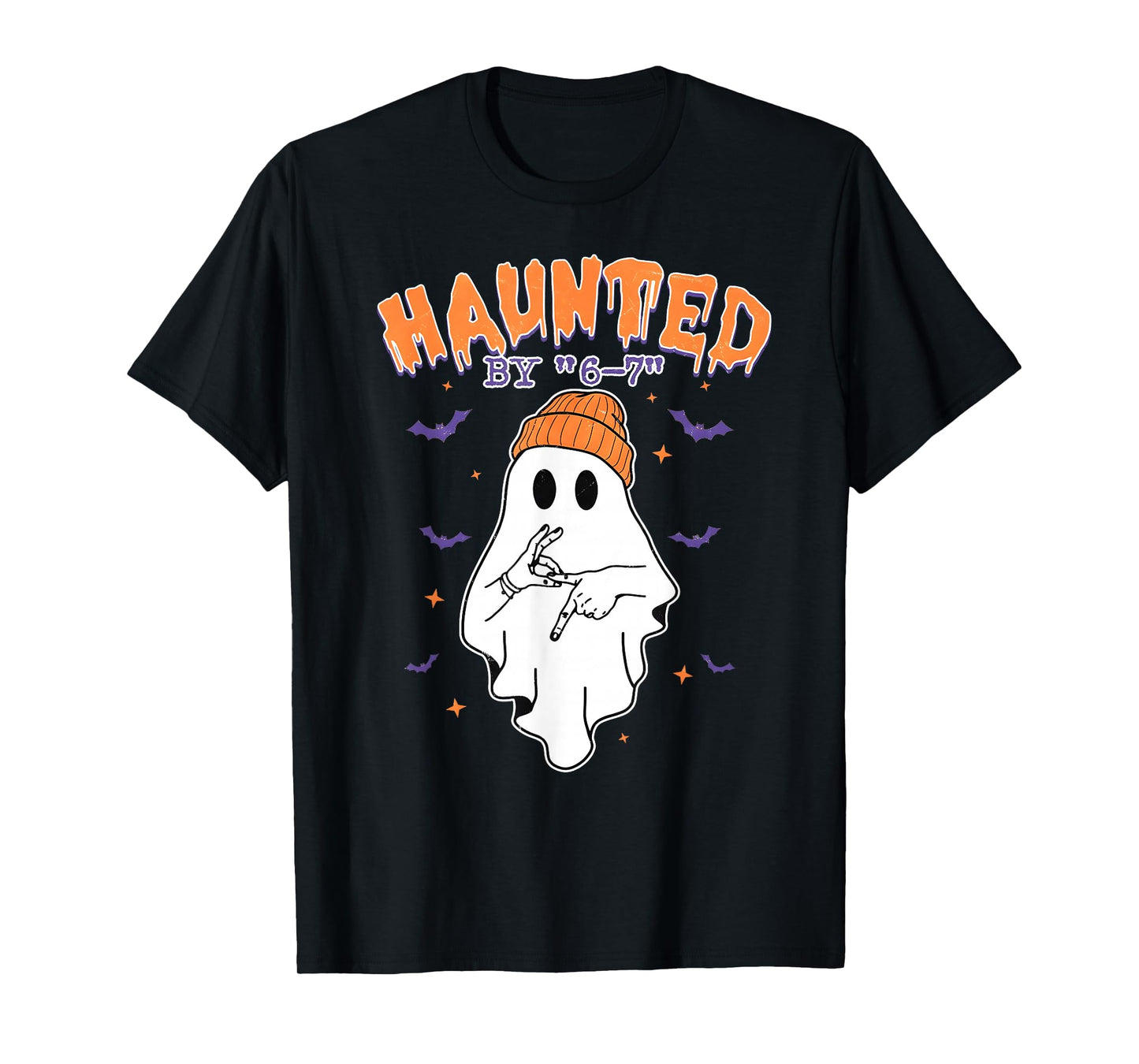 Meme Halloween Haunted by 6 7 Six Seven Gen Alpha Z 67 T-Shirt