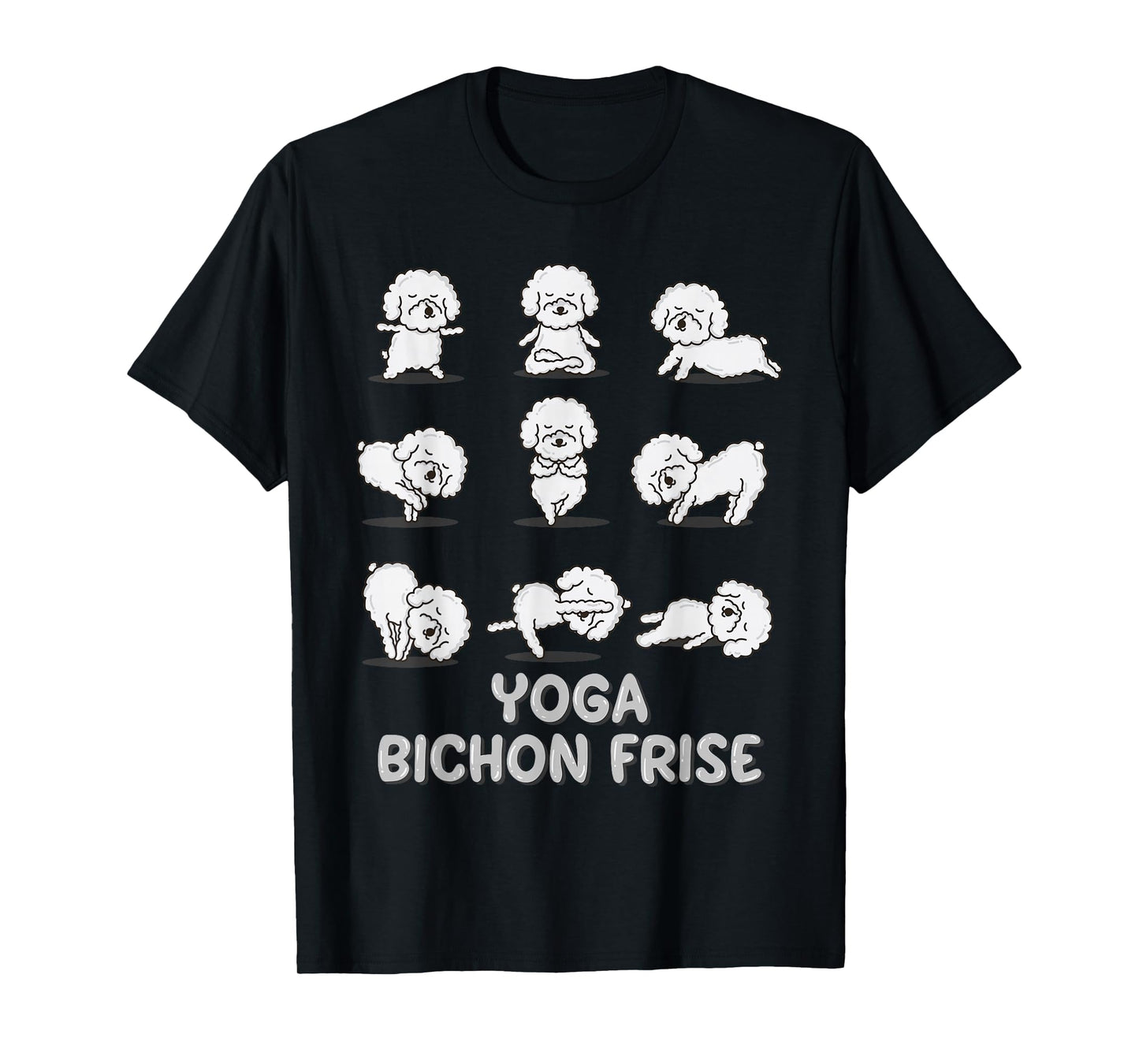 Yoga Bichon Frise Shirt Spiritual Zen Meditation Dog Lover T-Shirt