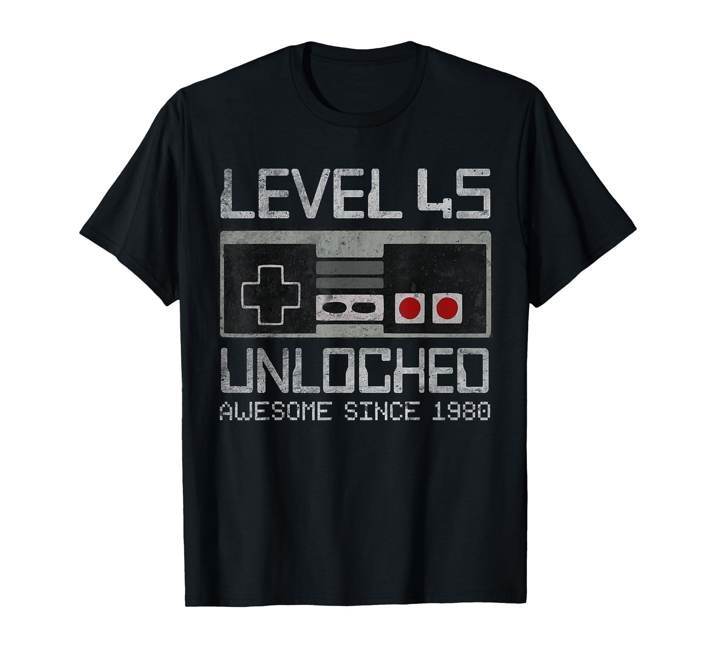 Level 45 Unlocked 45th Birthday 45 Year Old Video Gamer Men T-Shirt
