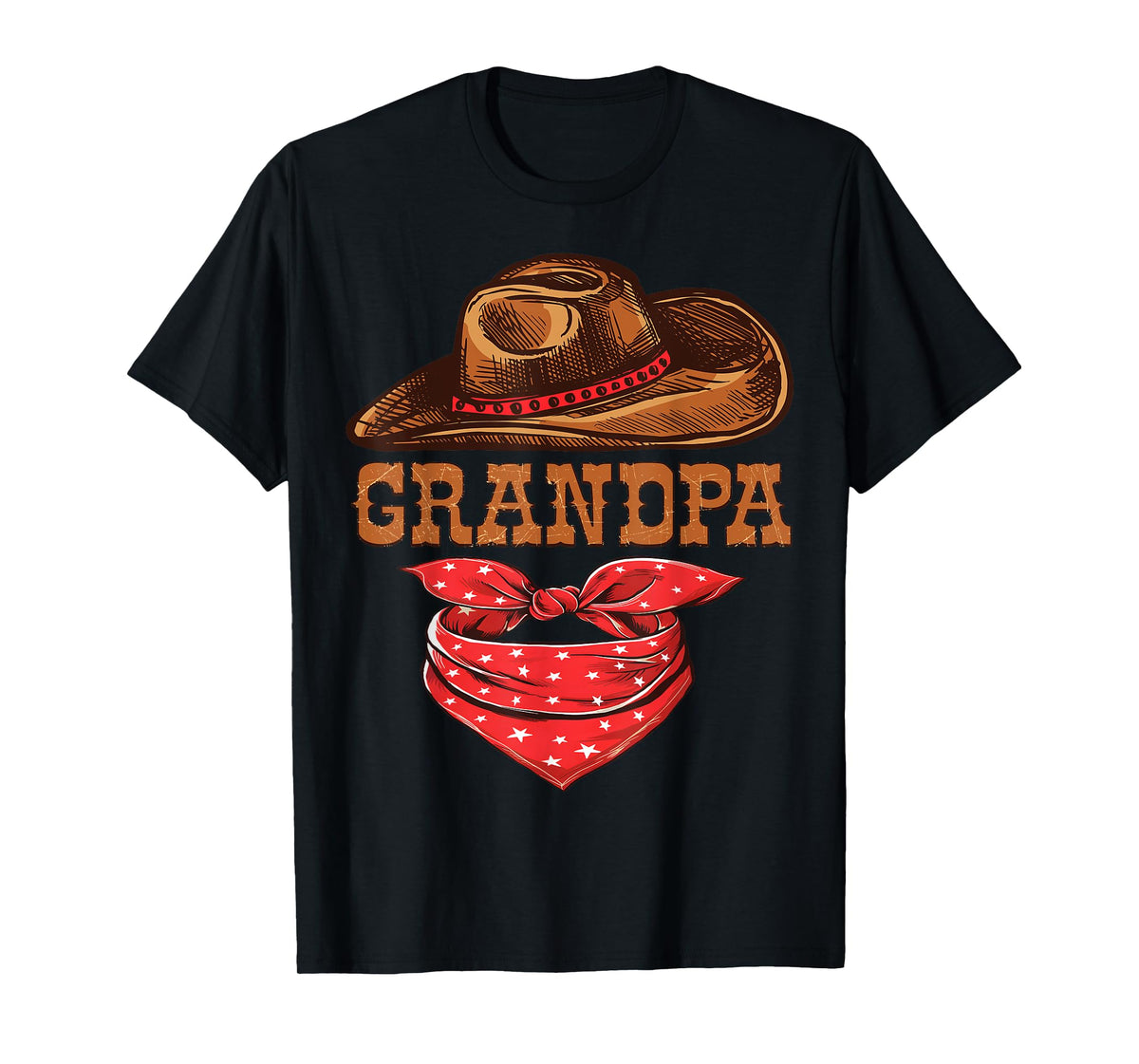 Grandpa Western Birthday Cowboy Cowgirl Family Matching T-Shirt