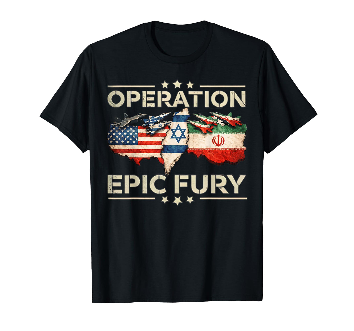 Operation Epic Fury Patriotic Adventure American Flag USA T-Shirt