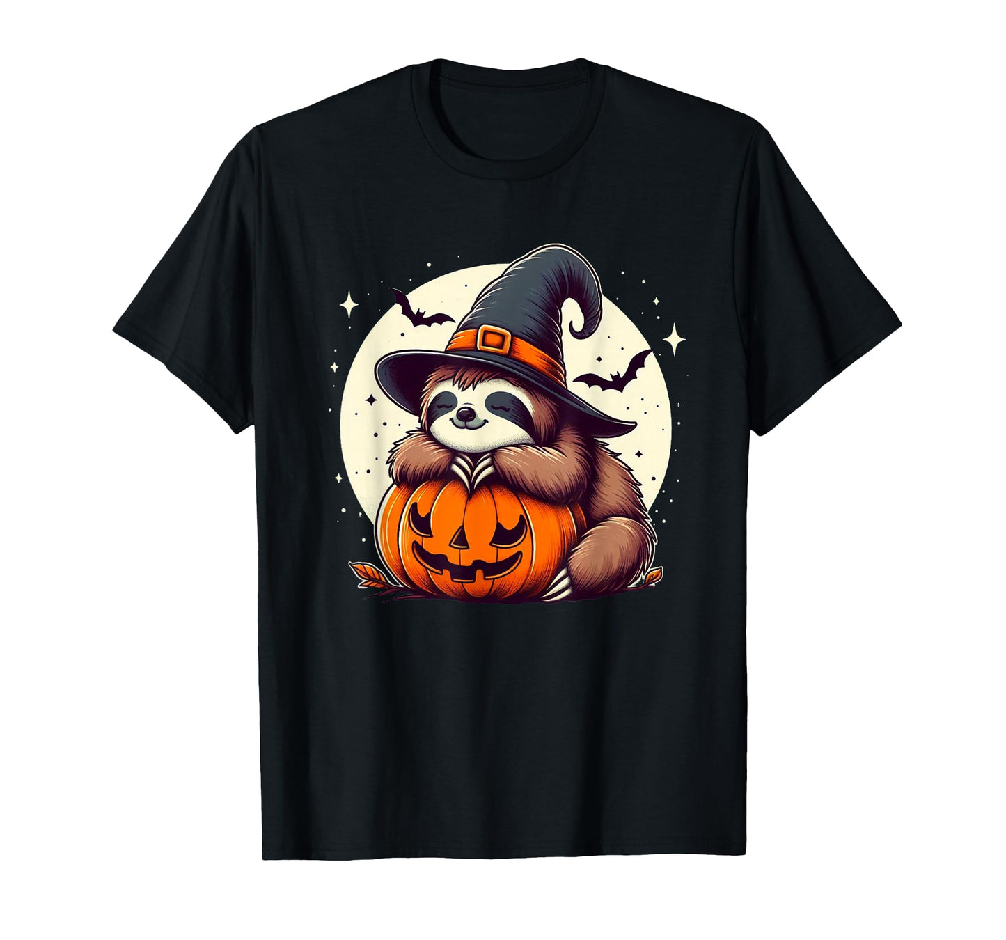 Halloween Pumpkin Cute Sloth Halloween T-Shirt