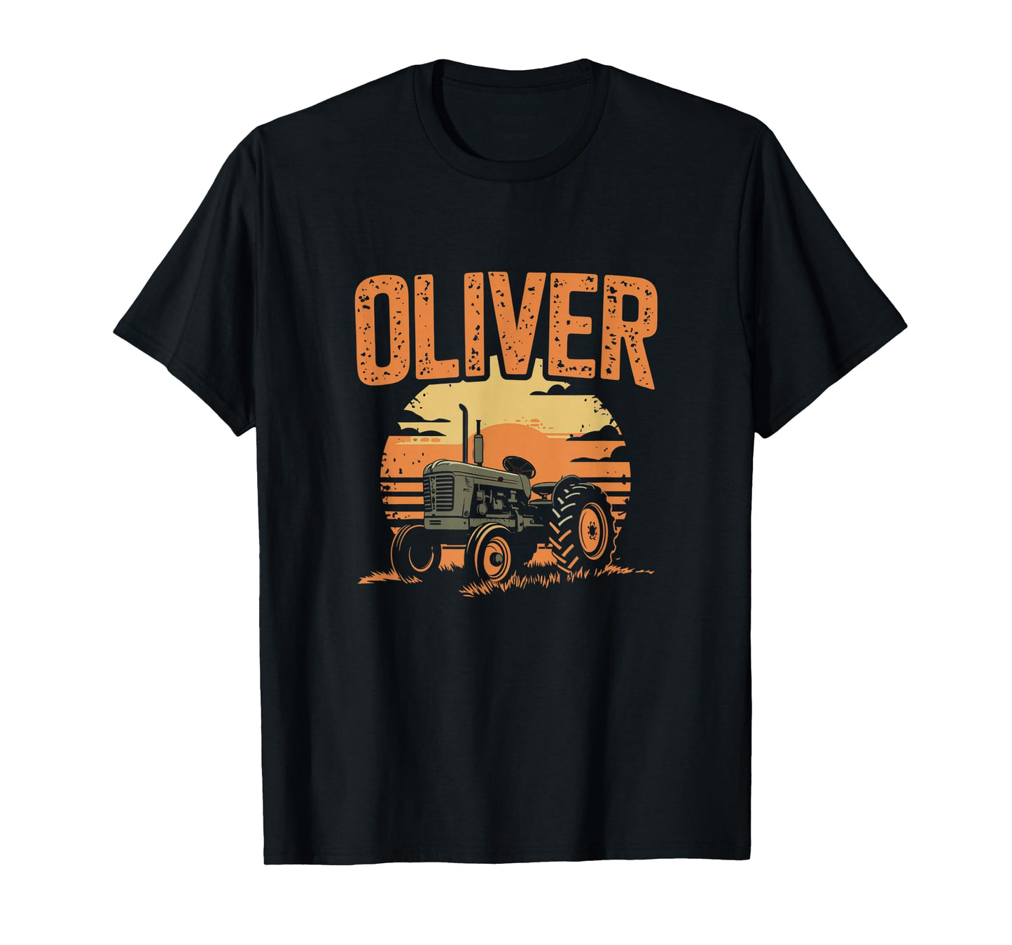 Oliver Personalized Nametag Tractor for OLIVER T-Shirt