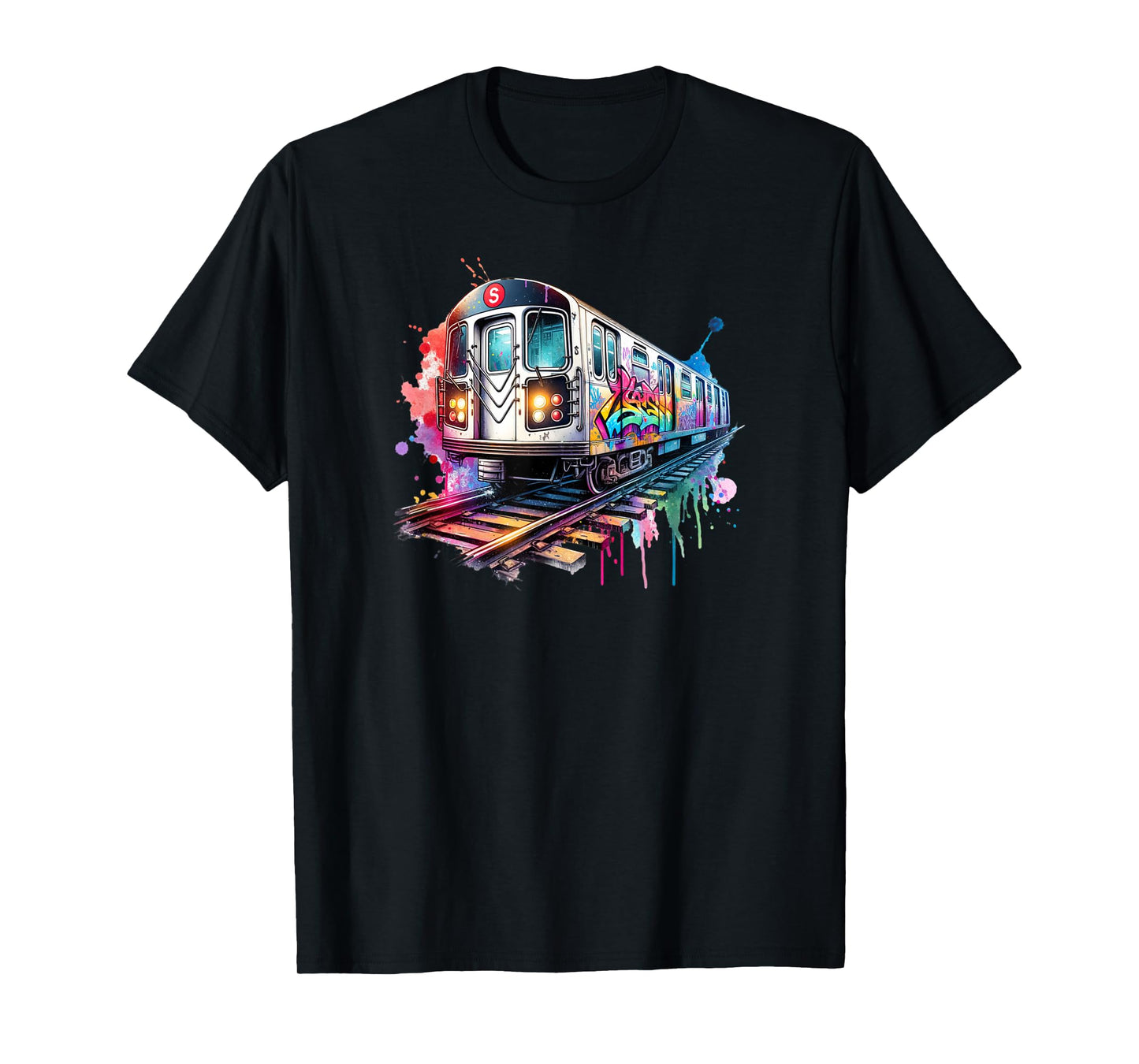 New York trains watercolor style, NYC subway car retro T-Shirt
