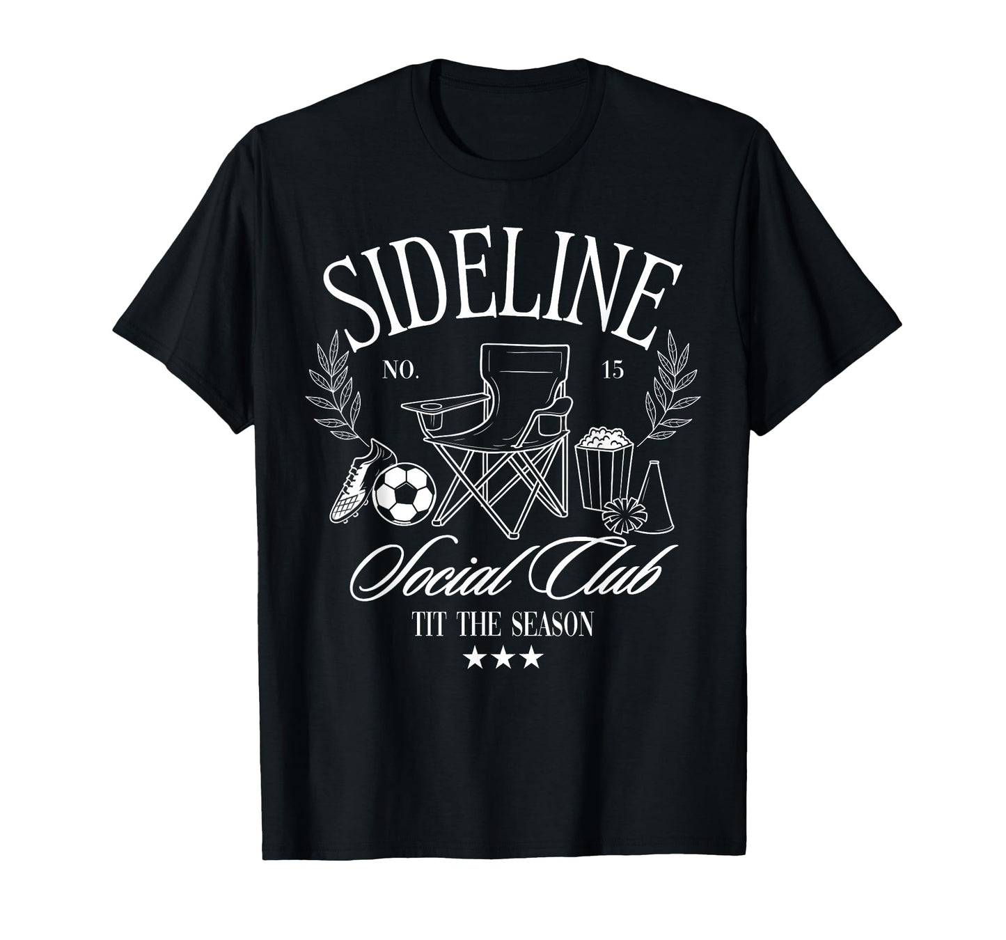 Women Sideline Social Club Soccer Mom Game Day for Mother T-Shirt