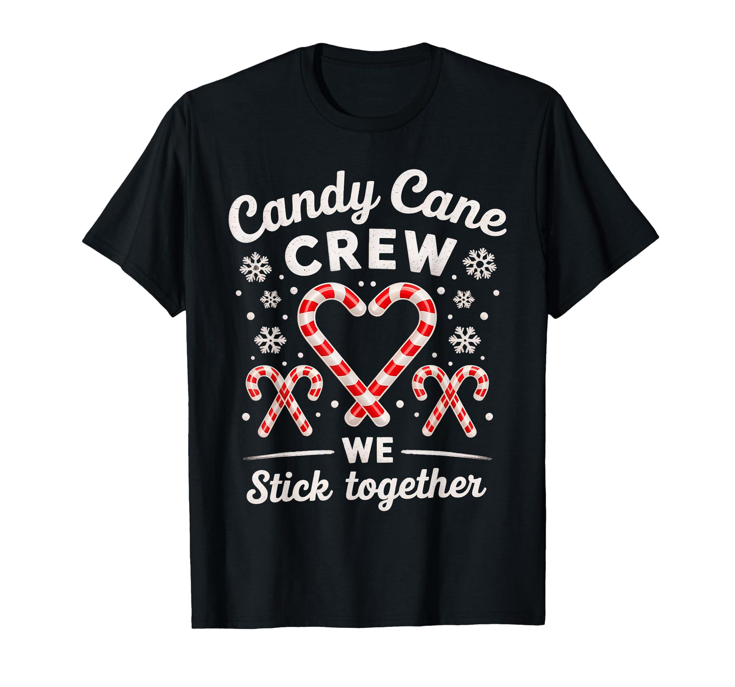 Christmas Candy Cane Heart Holiday Family Matching Pajama T-Shirt