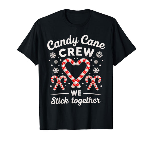 Christmas Candy Cane Heart Holiday Family Matching Pajama T-Shirt