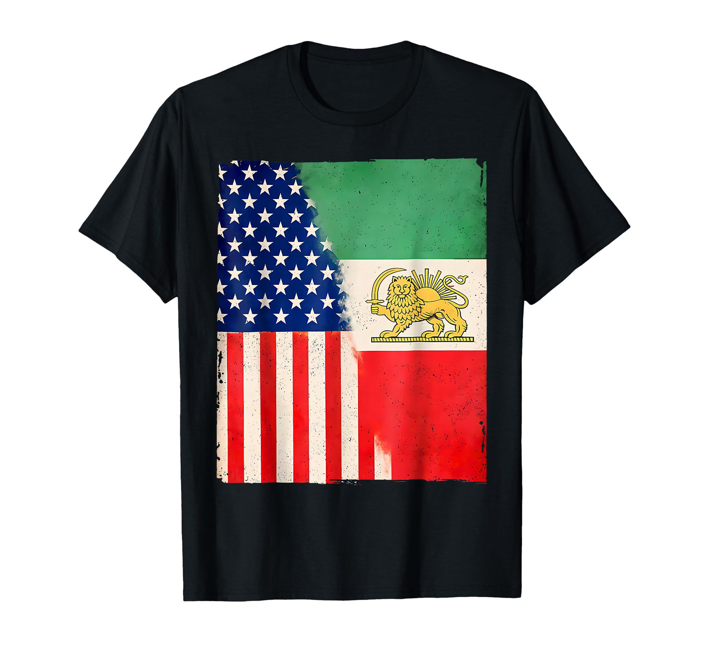 Persian American Flag USA Persia Roots Heritage T-Shirt