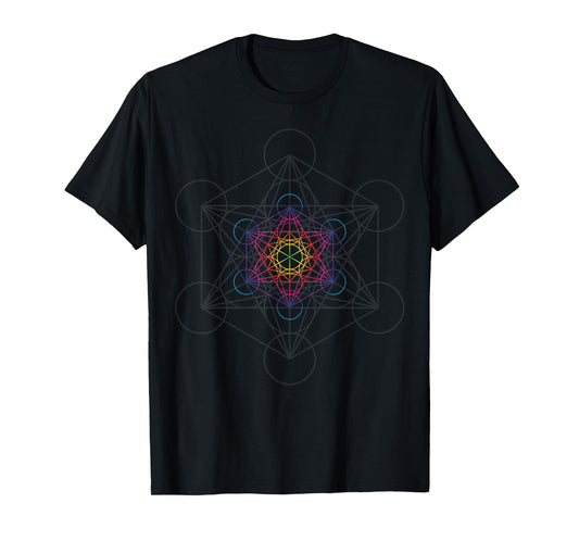 Metatron's Cube Sacred Geometry Art T-Shirt