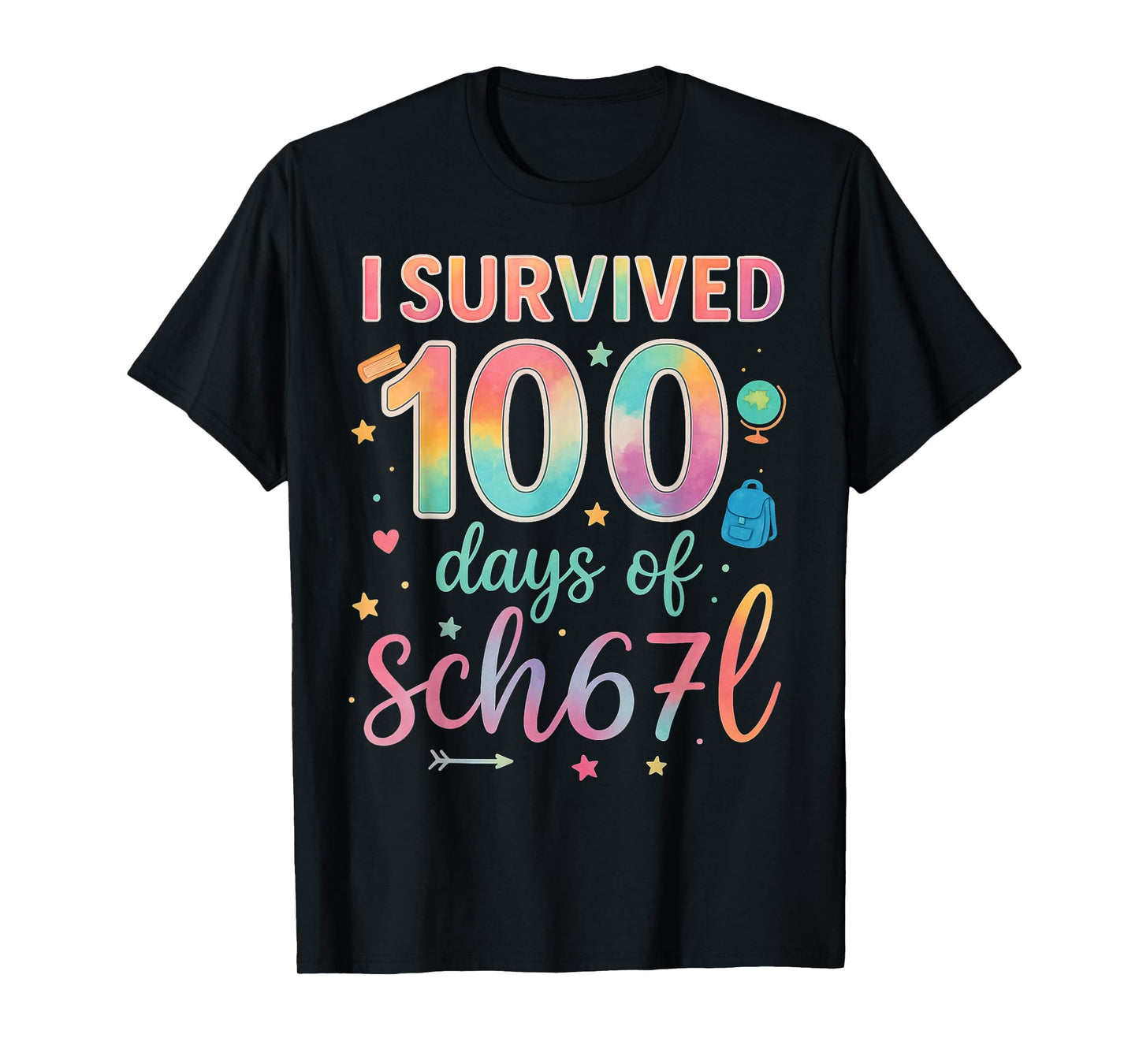 I Survived 100 Days of School 67 Funny Teacher Student T-Shirt