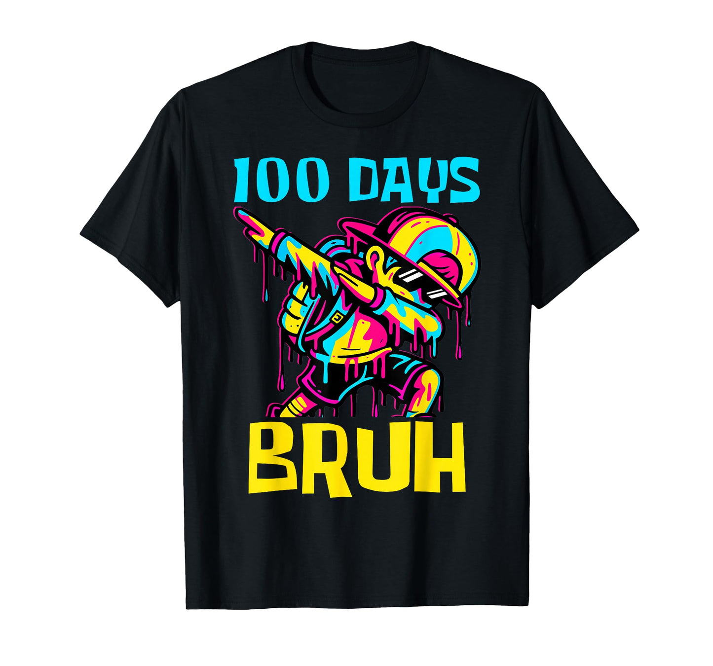 Dabbing 100 Days of School Drip Toddler Kids 100th Day Boys T-Shirt