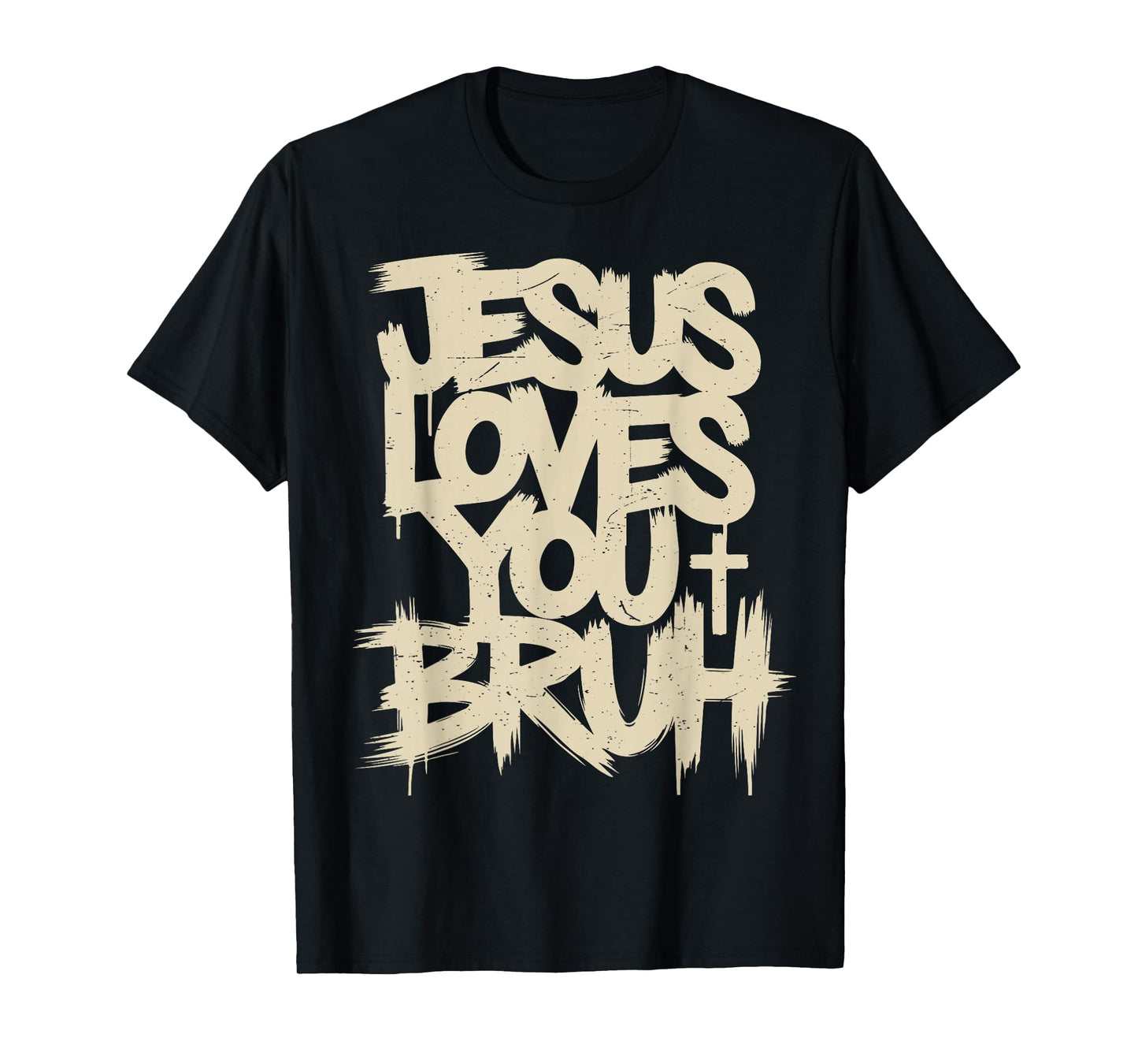 Boys Jesus Loves You Bruh Funny Christian Humor Faith T-Shirt
