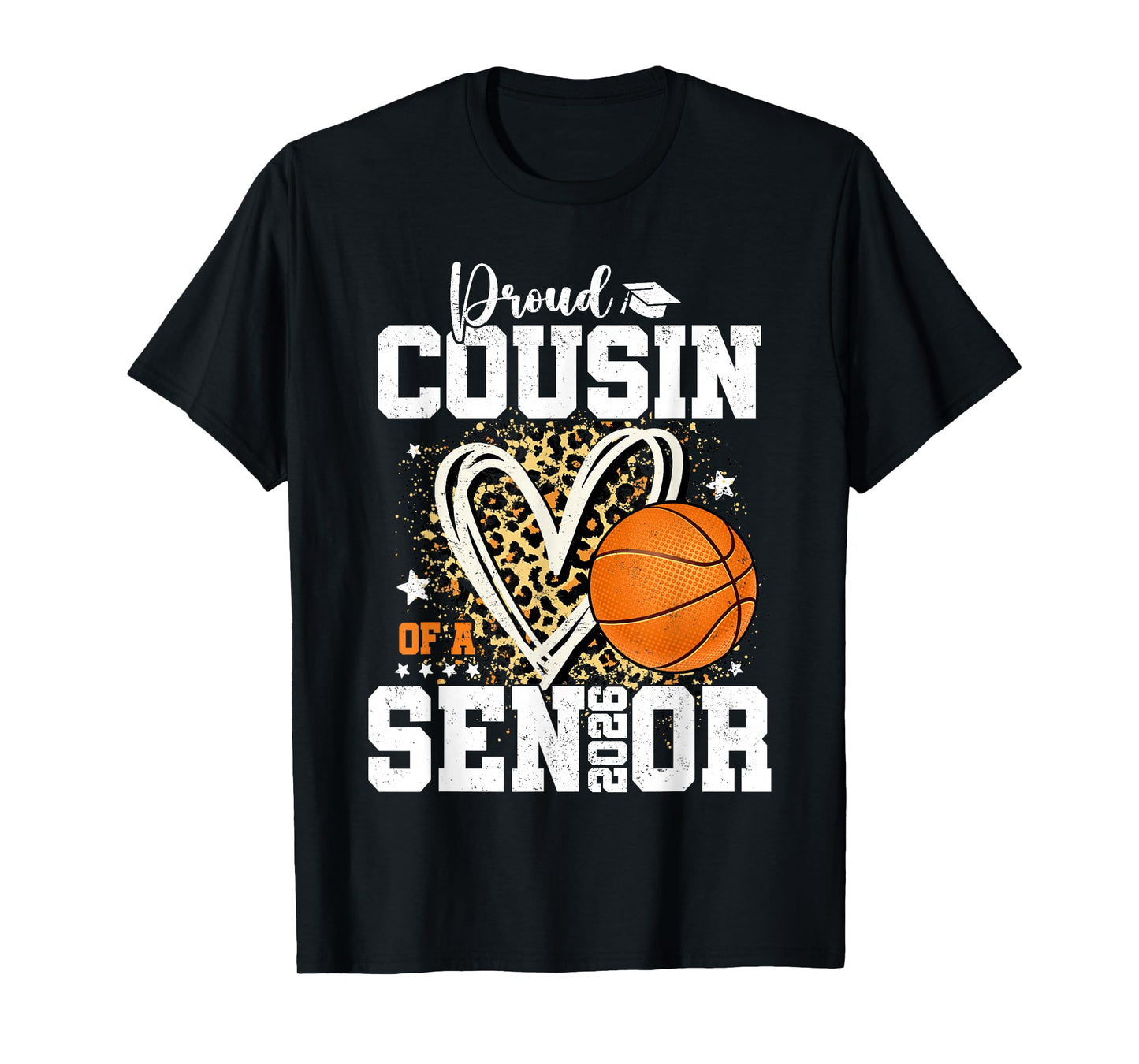 Proud Cousin of A 2026 Senior Graduate Basketball Leopard T-Shirt