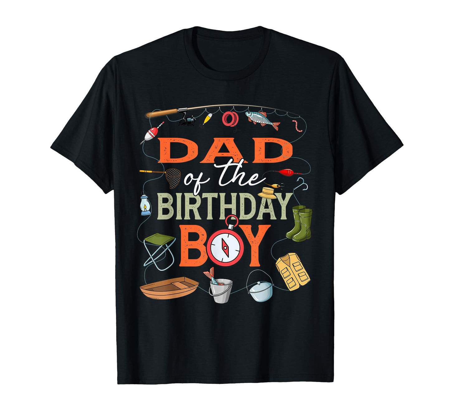Dad of The Birthday Boy Fishing First Birthday Party T-Shirt