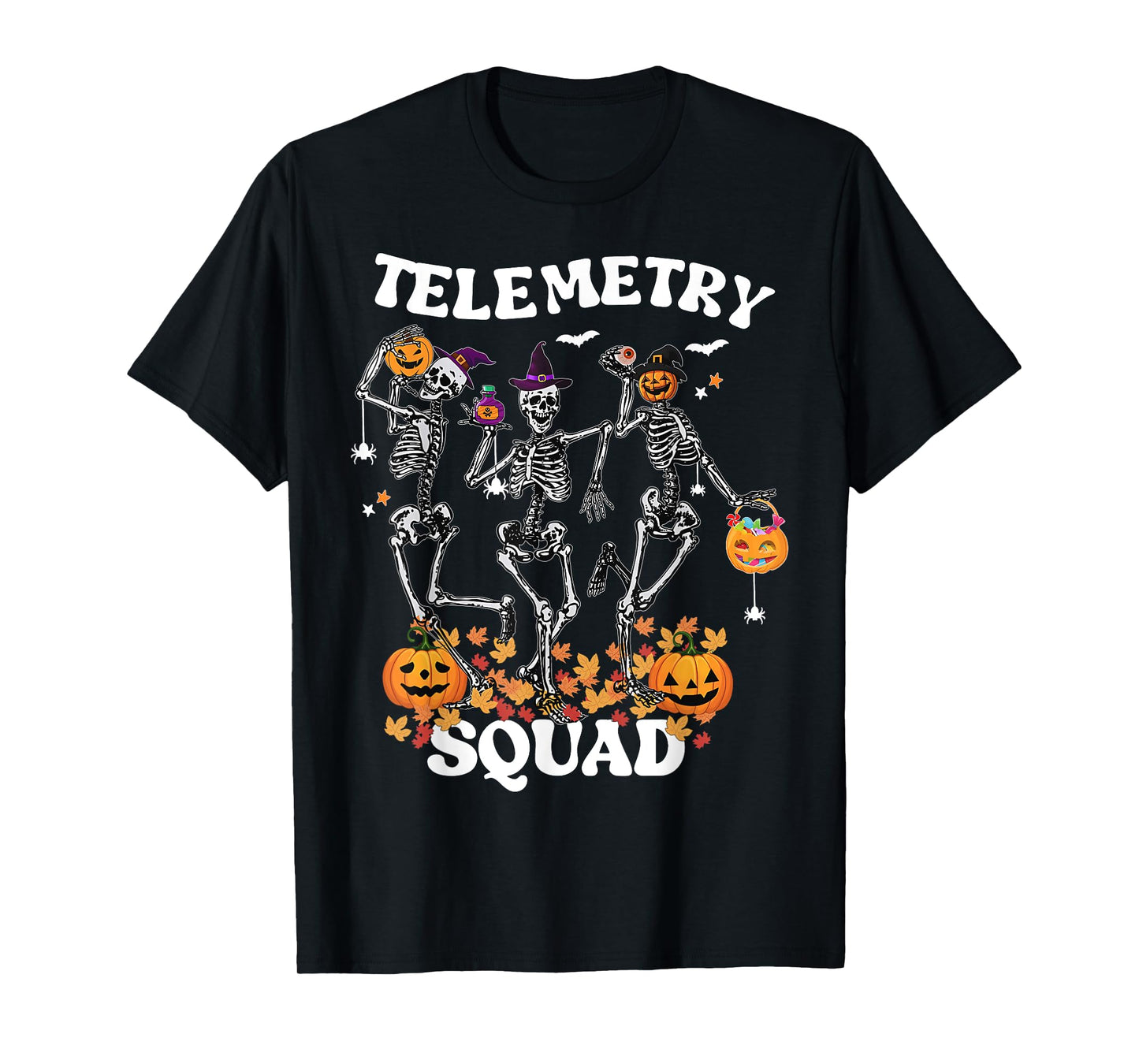 Telemetry Nurse Squad Medical Nursing Skeleton Dancing T-Shirt