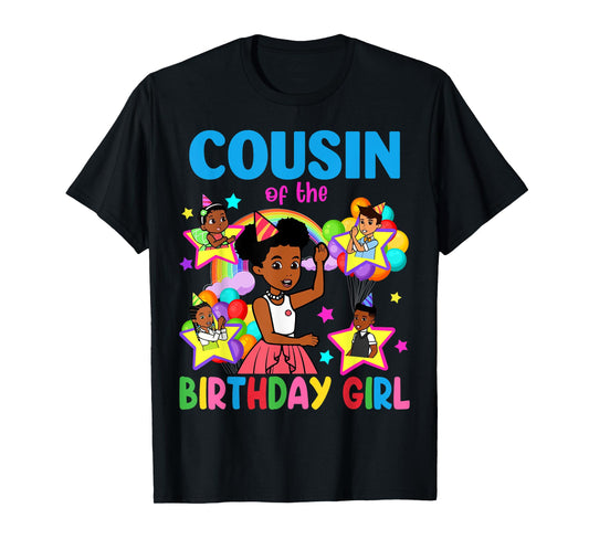 Cousin Of Birthday Girl Gracie Birthday Dolls Girl Party T-Shirt