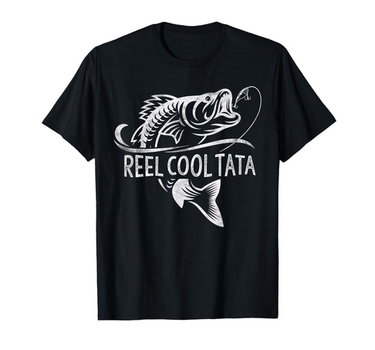 Reel Cool Tata Fishing Gifts Tata Father's Day T-Shirt