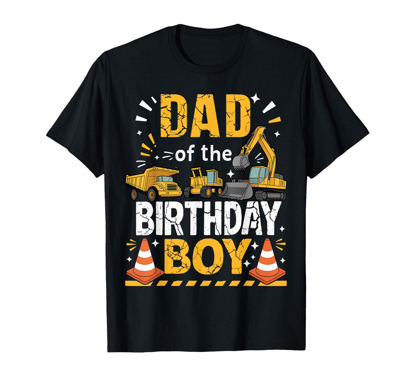 Dad of The Birthday Boy Construction Theme Matching T-Shirt