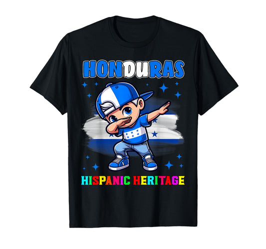 Honduras Dabbing Kid Hispanic Heritage Celebration for Kids T-Shirt