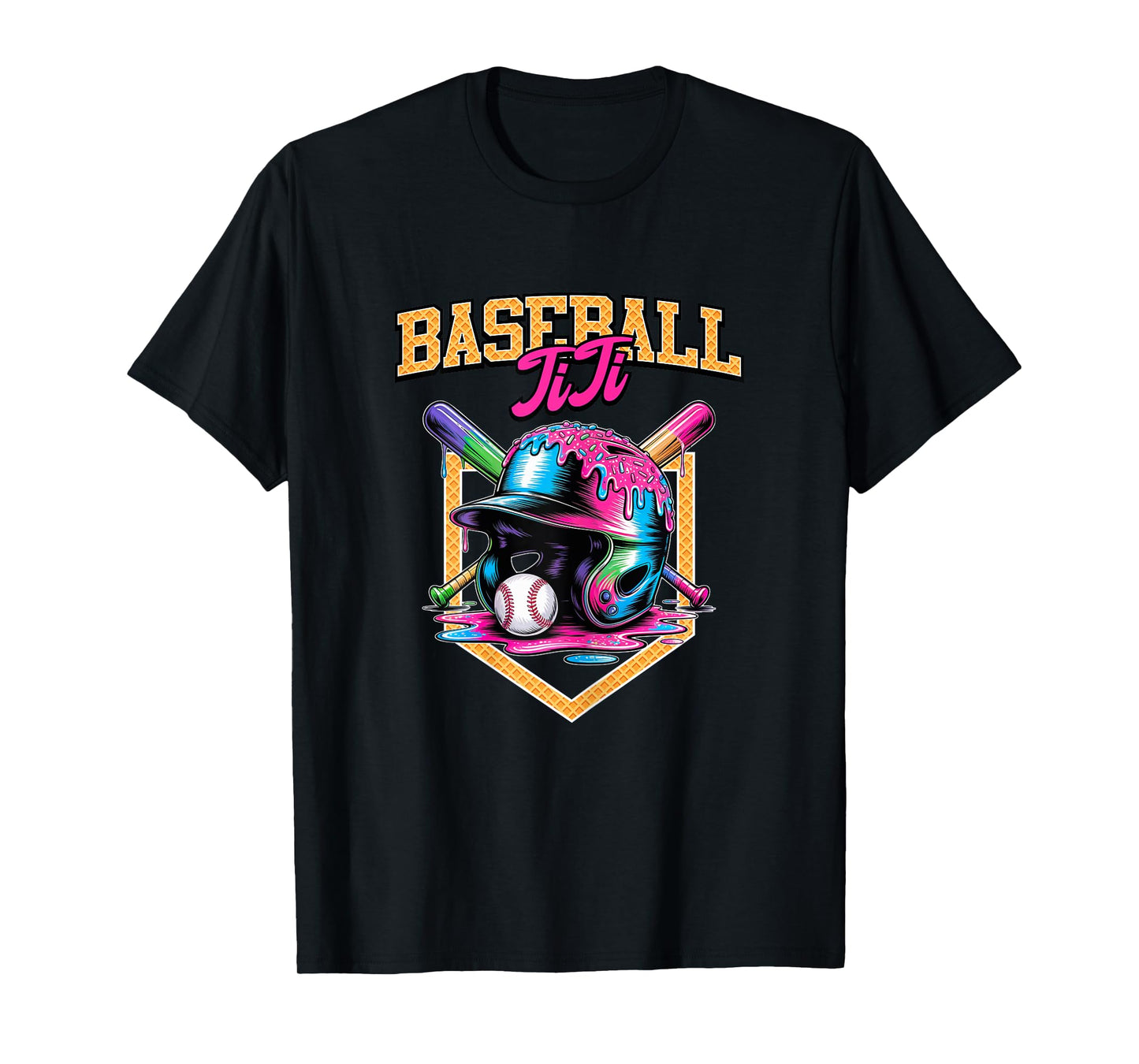 Baseball Titi Tie Dye Baseball Drip For Women Girls T-Shirt