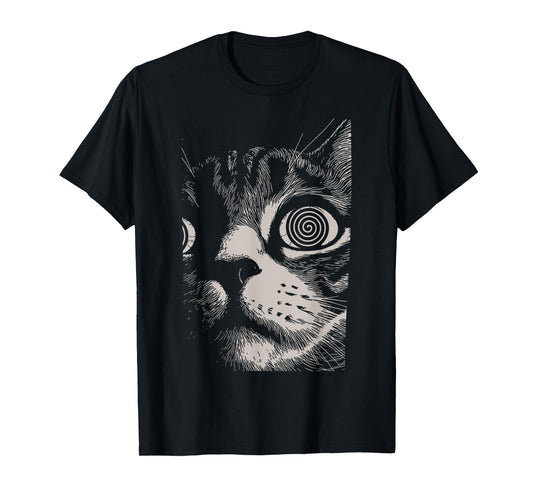 Psychedelic Cat Gothic Art Funny Cat Gifts For Men Women Kid T-Shirt