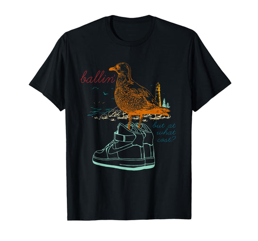 Ballin' But At What Cost Vintage Design T-Shirt