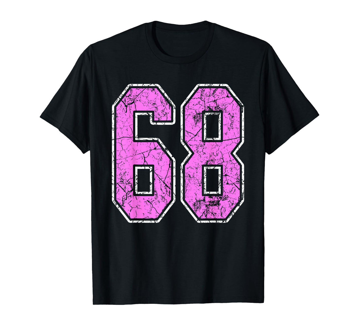 Grunge Pink and Pink Number 68 Jersey Player Uniform #68 T-Shirt