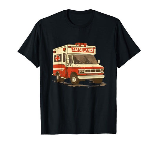 Red Ambulance Vehicle Costume for Adults and Kids T-Shirt