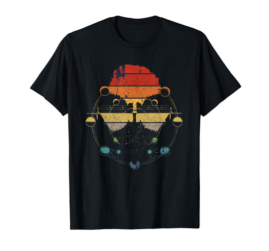 Retro Moon Phases Tree of Life T-Shirt
