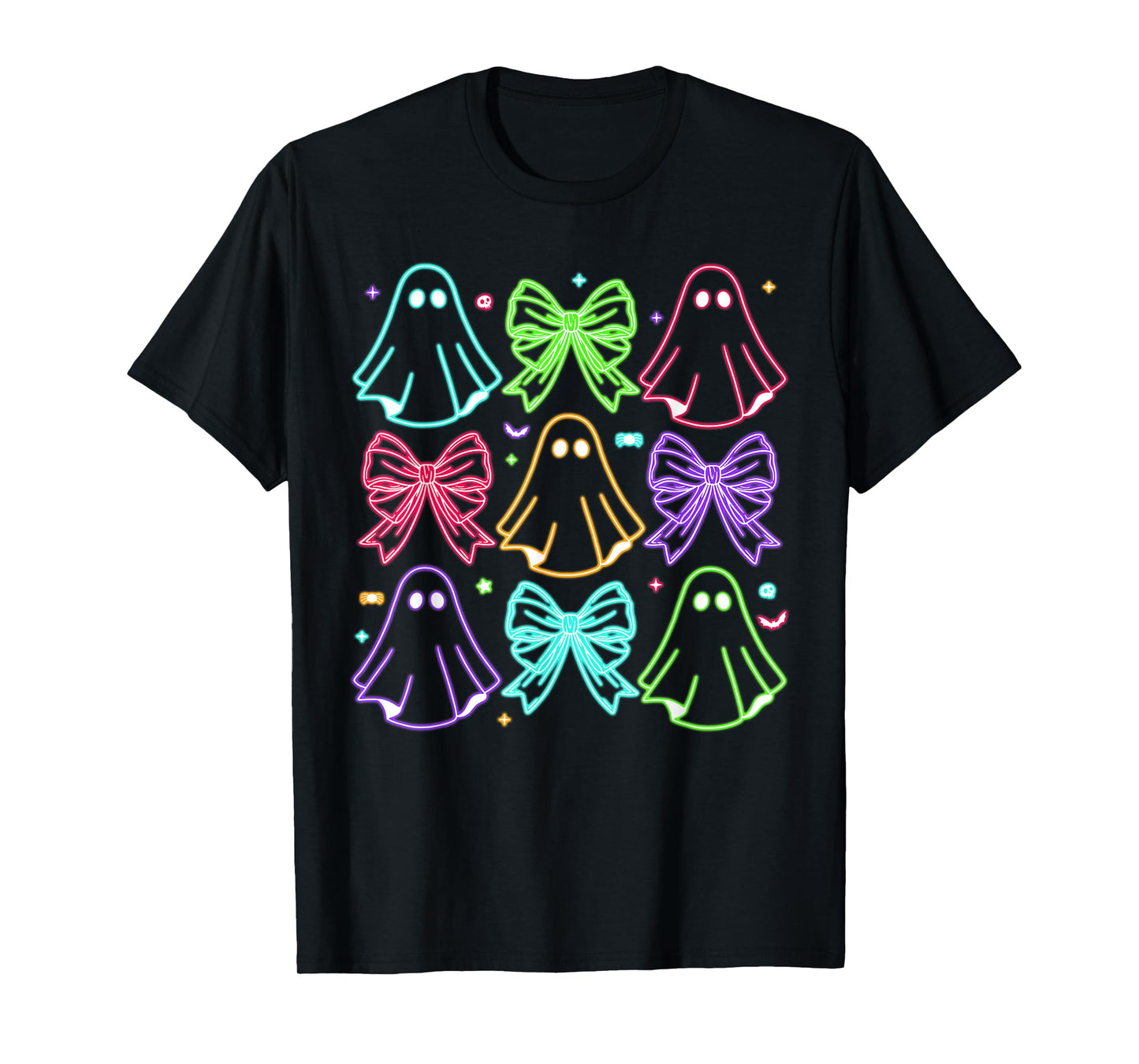 Funny Cute Boo Ghost Spooky Season Glow In Halloween Night T-Shirt