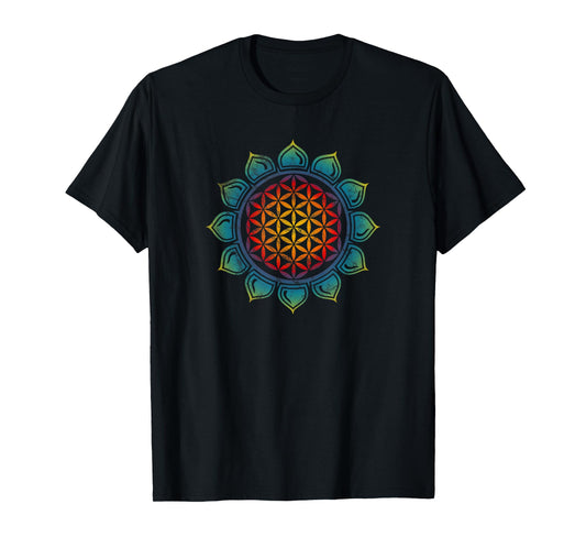 Flower of life, Lotus, Heart Chakra, Sacred Geometry, Yoga T-Shirt