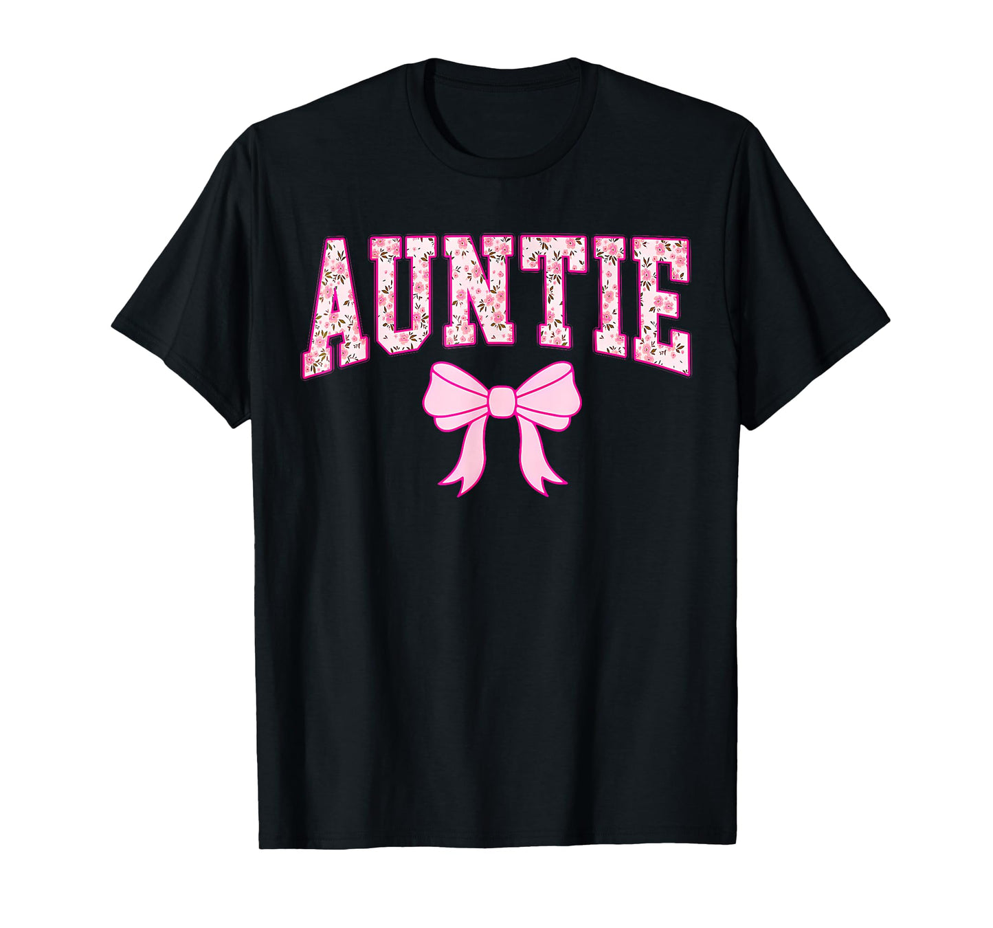 Auntie Coquette Bow Pink Aesthetic Mother's Day Aunt T-Shirt