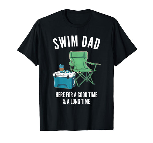 Funny Swimming Swimmer Swim Dad father coach men T-Shirt