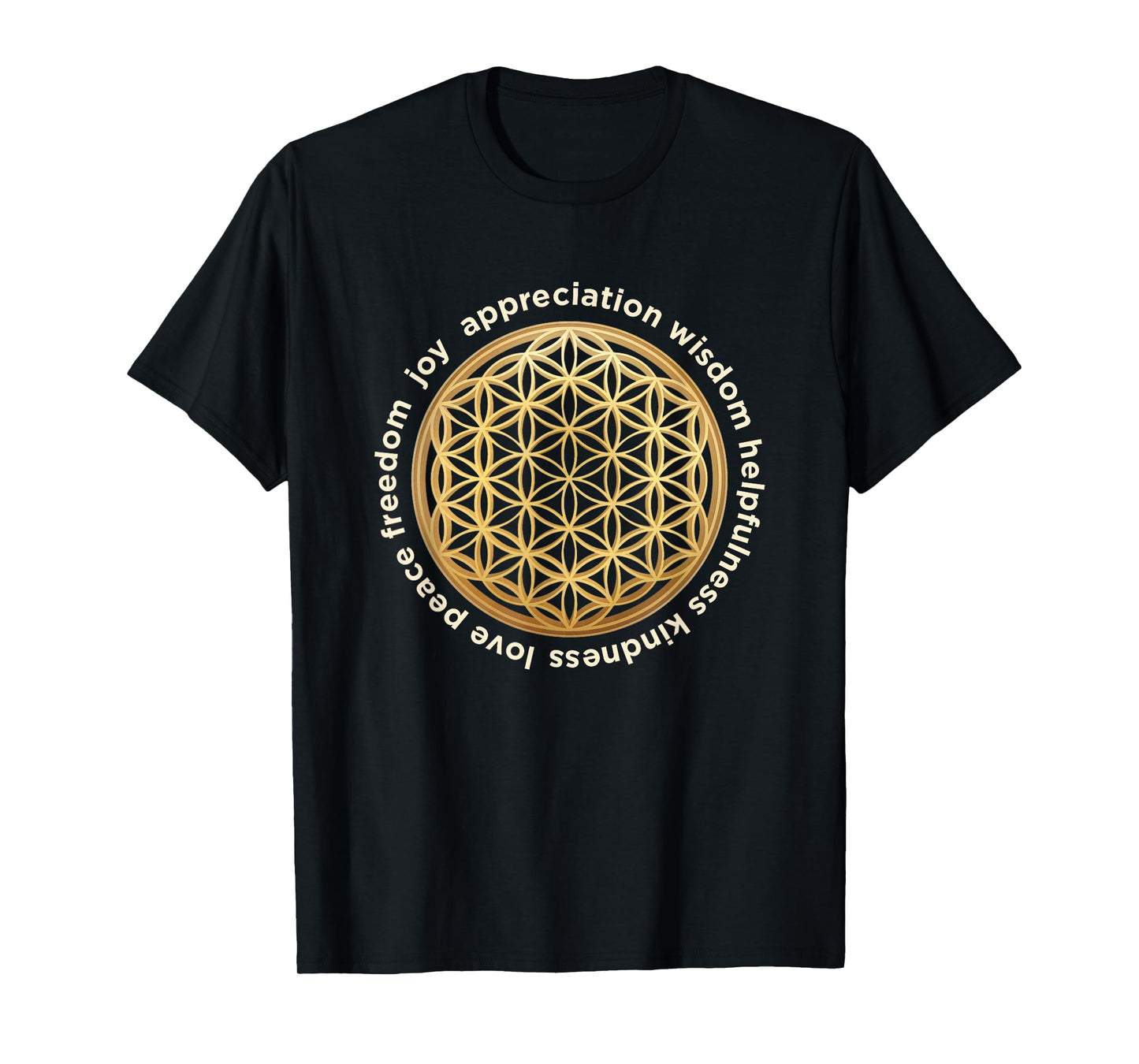 Spiritual Flower of Life Sacred Geometry Esoteric Yoga T-Shirt
