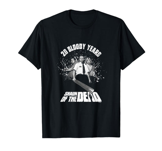 Shaun of The Dead 20 Bloody Years Officially Licensed T-Shirt