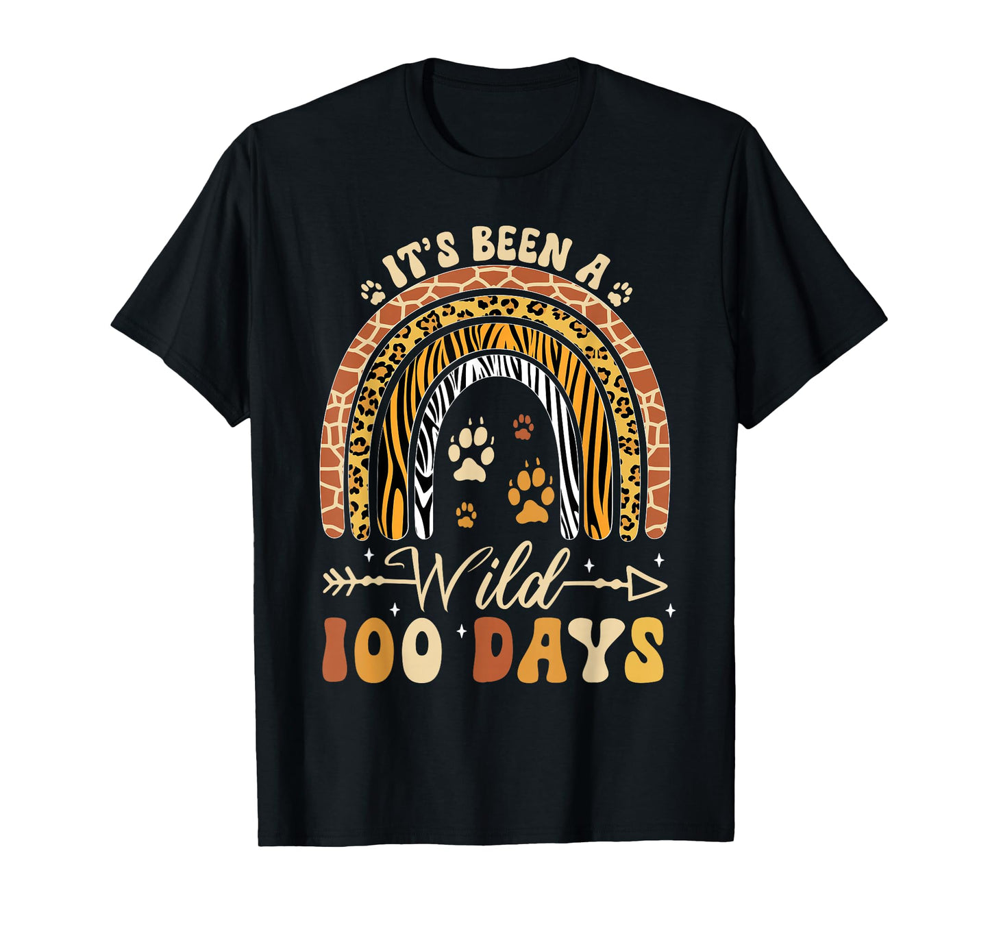100 Days of School Wild Rainbow 100th Day of School Kids T-Shirt