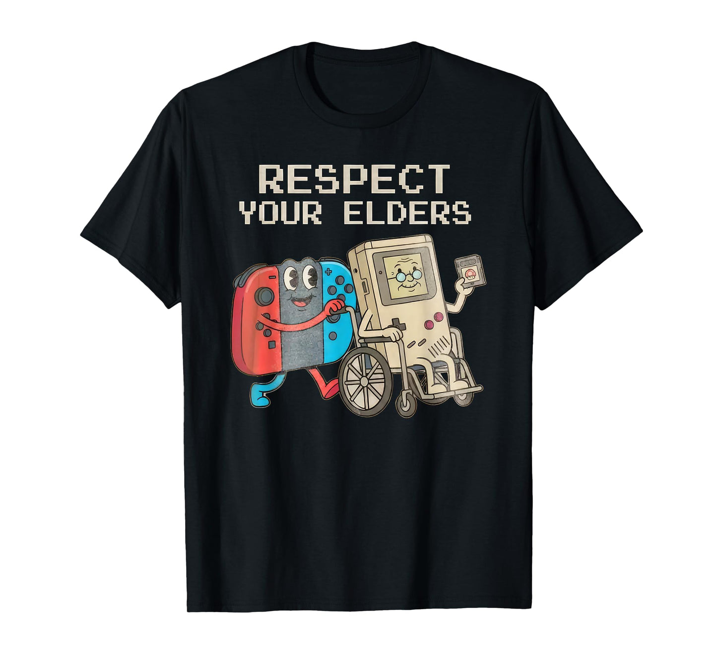 Respect Your Elders Gaming Control Retro Funny Gamer T-Shirt