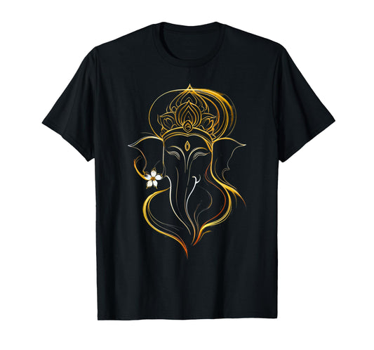 Hindu Ganesha Puja Elephant God India Meditation Yoga Murti T-Shirt