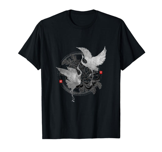 Pair of Dancing Cranes T-Shirt