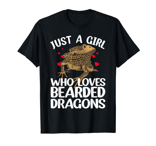 Cool Bearded Dragon Art for Girls Women Bearded Dragon Lover T-Shirt