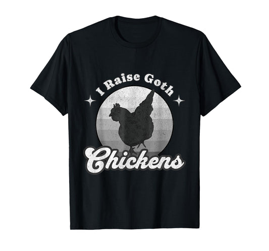 Vintage Design Ayam Cemani Chicken I Raise Goth Chickens T-Shirt